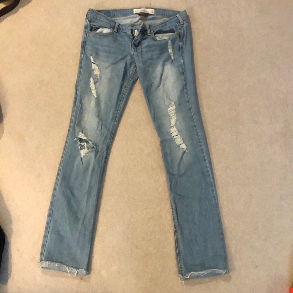 Hollister light blue ripped jeans